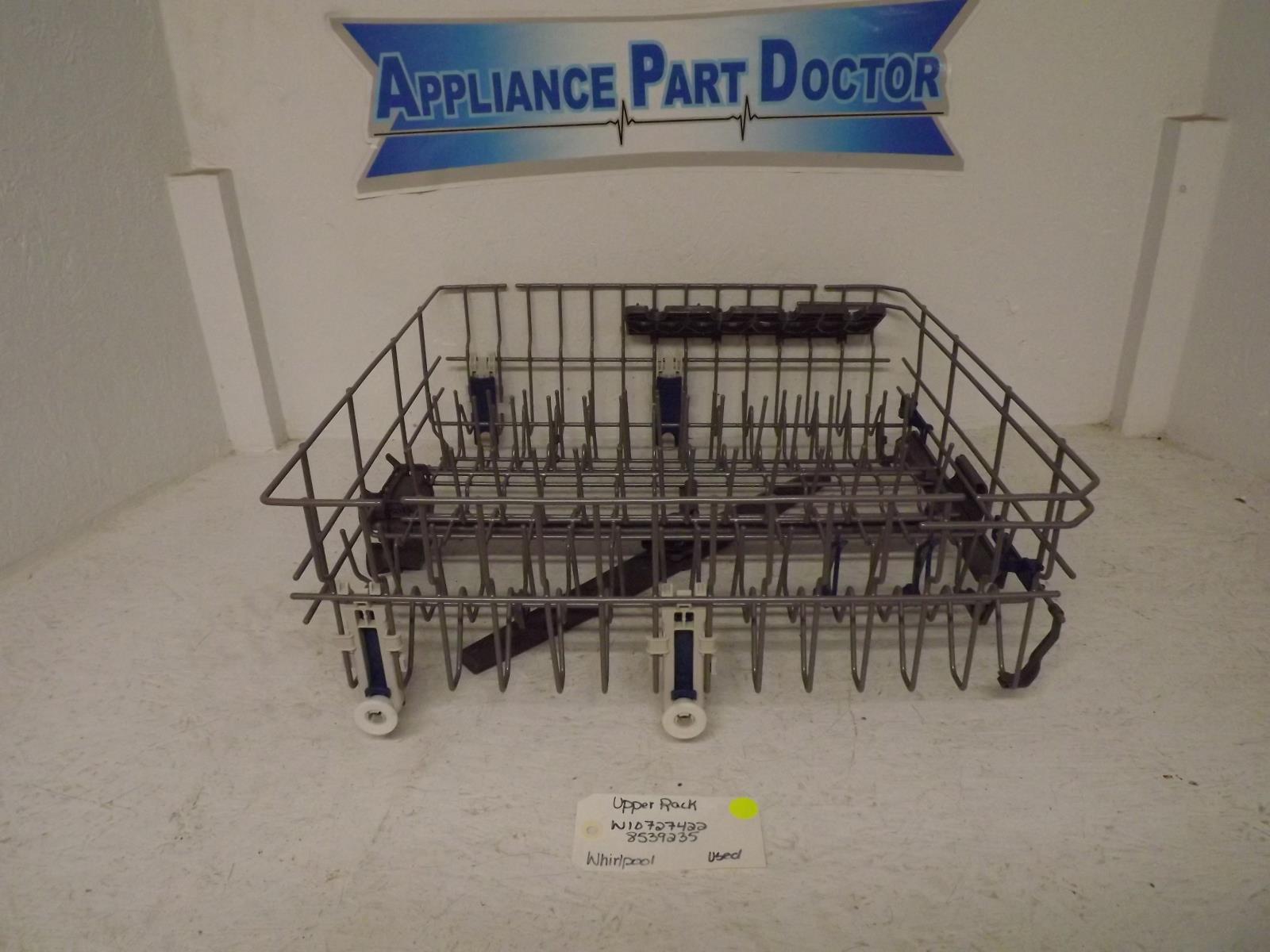 Whirlpool Dishwasher W10727422 8539235 Upper Rack Used Whirlpool Dishwasher W10727422 8539235 Upper Rack Used